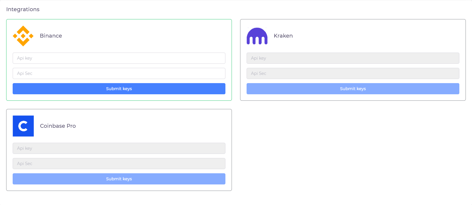 Screenshot Exchange Settings